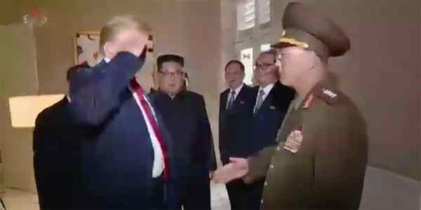 Saluting a North Korean General